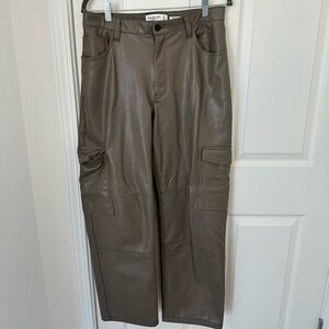 Abercrombie Vegan Leather High Rise Loose Pant